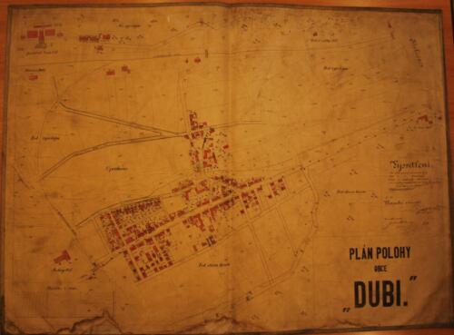 Katastrální mapa Dubí 9.7.1894